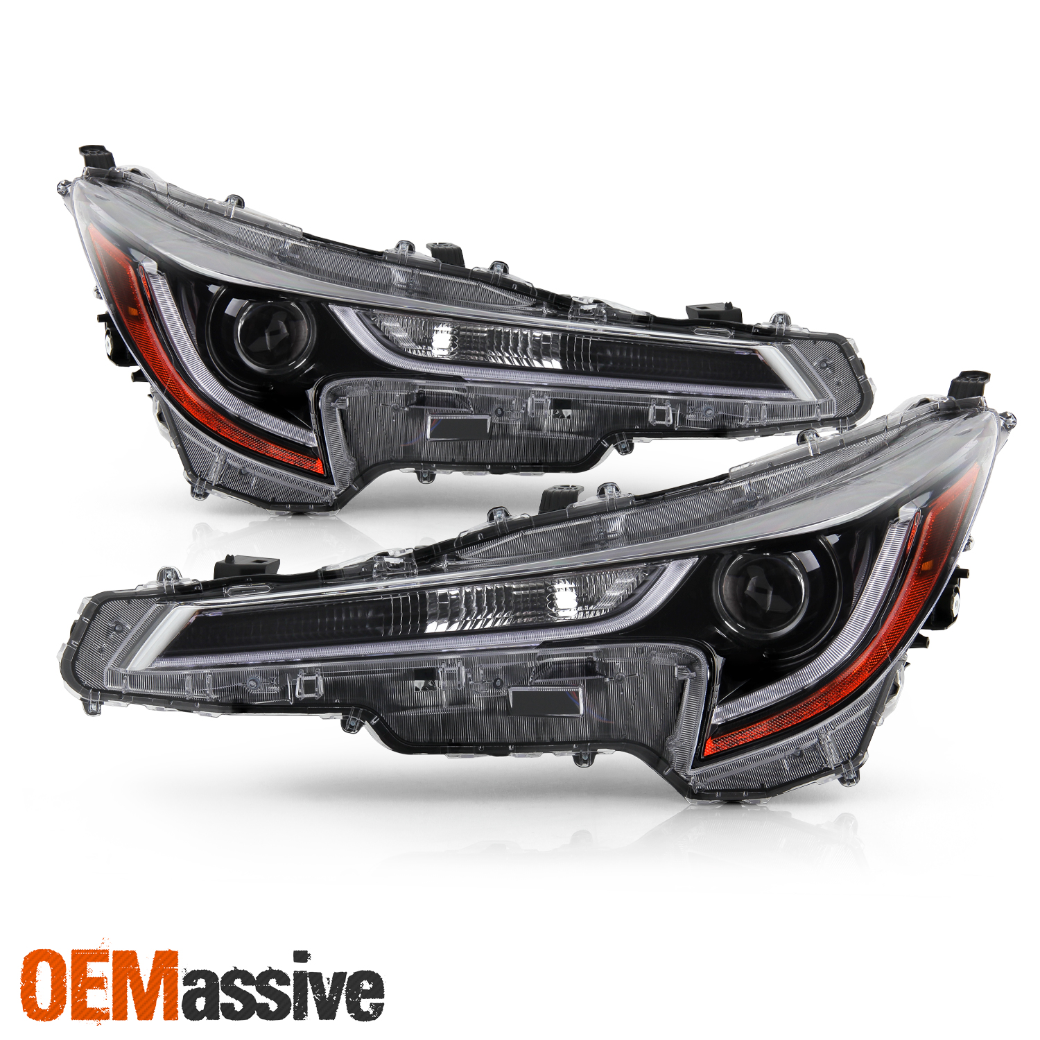 For 2020 2021 Toyota Corolla L LE LED DRL OE Projector Pair Headlights